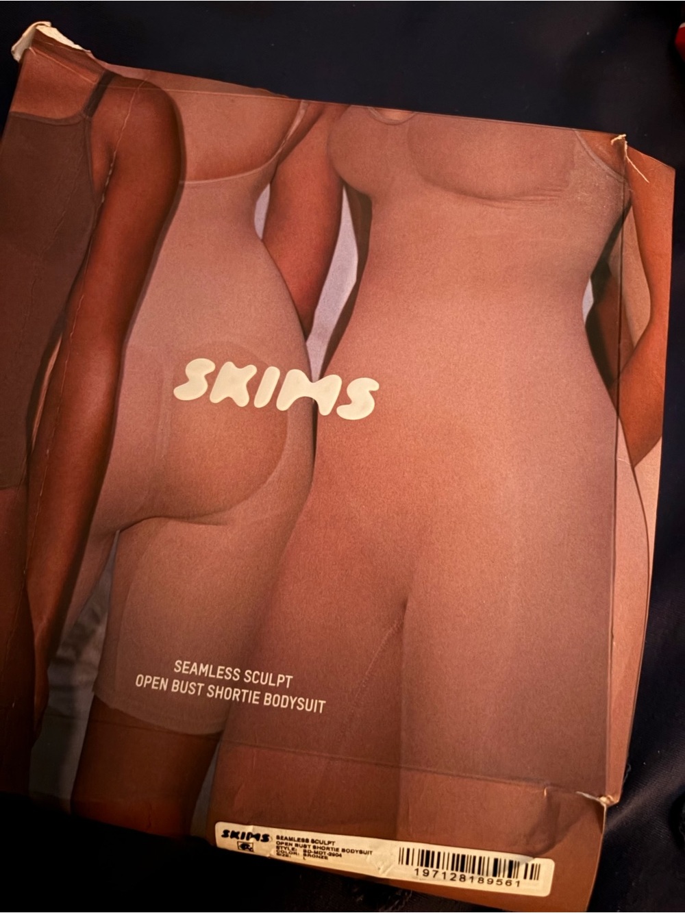 Skims Seamless Sculpt Open Bust Shortie Bodysuit, New In Package. Size Large
